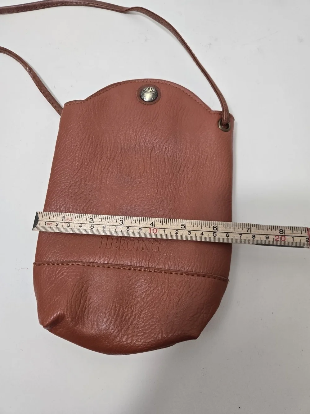 Vintahe Y2K Heroing Brown Leather Crossbody Pouch